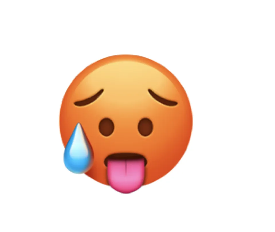 The "hot face" emojis