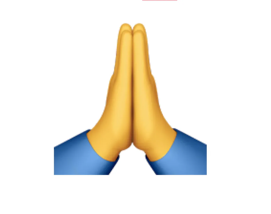 The "folded hands" emojis