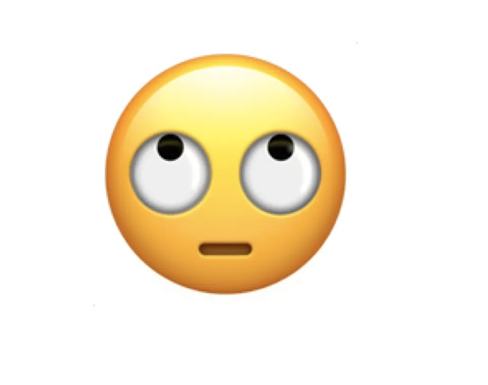 The "face with rolling eyes" emoji