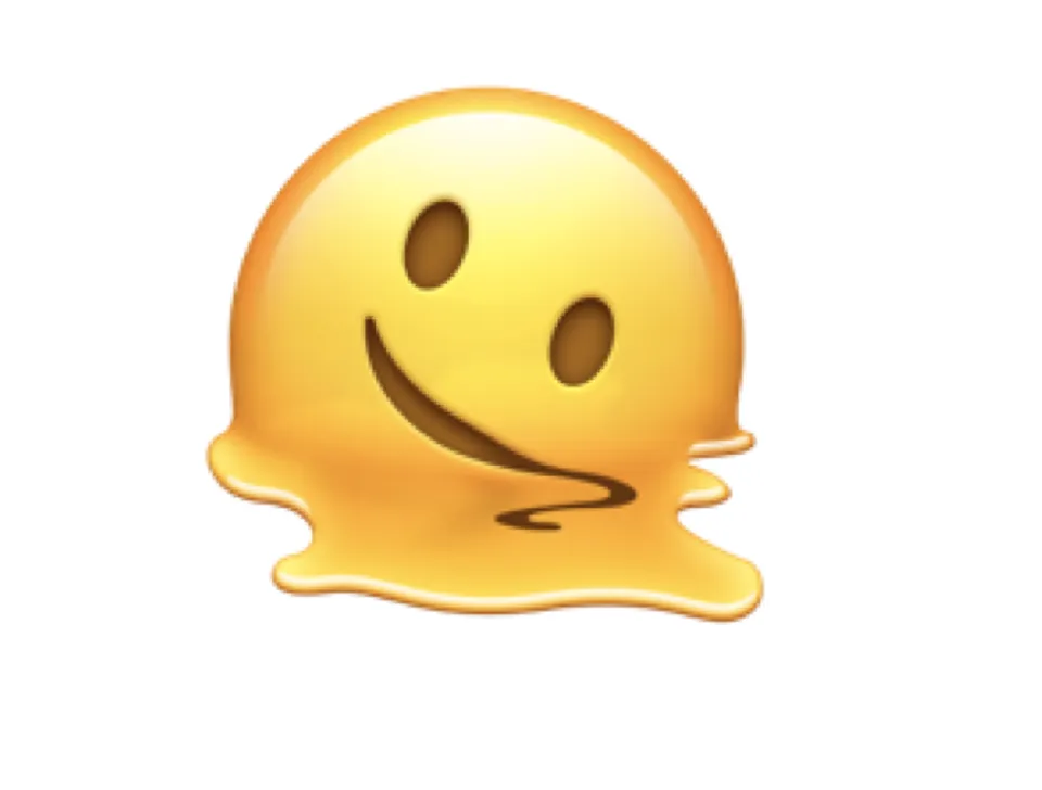 The "melting face" emoji