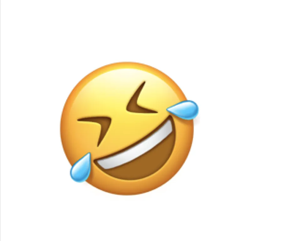 The "rolling on the floor laughing" emojis