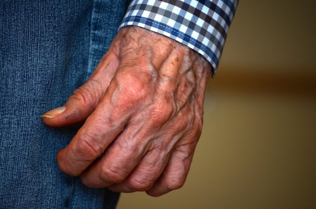 Elderly man's hand