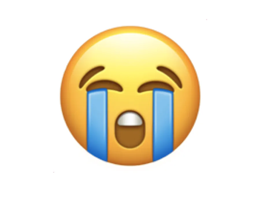 The "loudly crying face" emojis