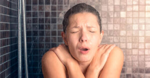 woman in the shower