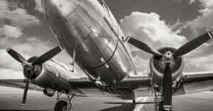 What Your Typical Day Was Like During ‘The Golden Age’ Of Commercial Flying passenger biplane. Black and white image. golden age of flying