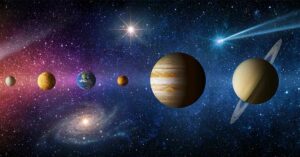 Planet Parade 2024: Here’s How to Watch 6 Planets Align This June illustration of the planets in our solar system lined up in order of distance from the sun.