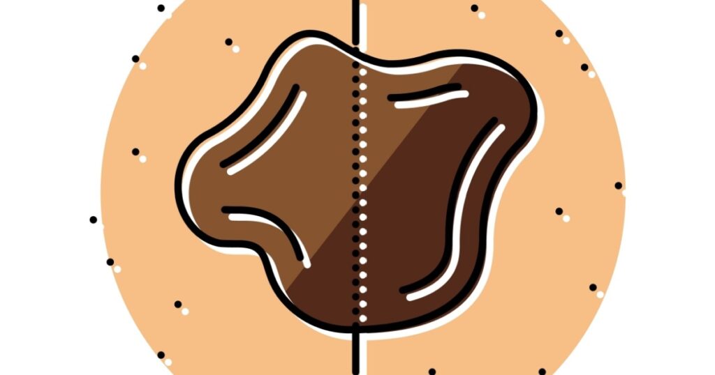 asymmetrical mole melanoma color icon vector. asymmetrical mole melanoma sign. isolated symbol illustration