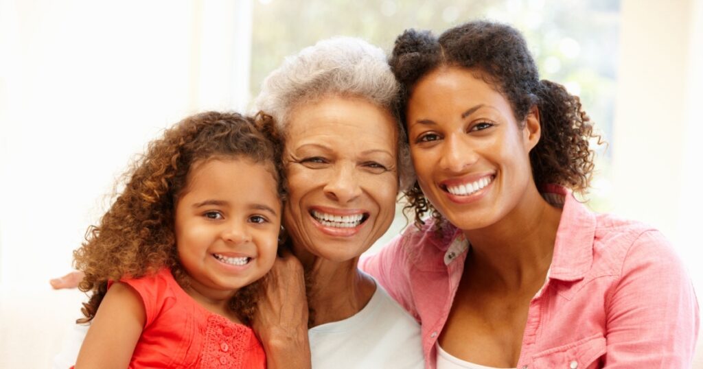 Mother,daughter and granddaughter