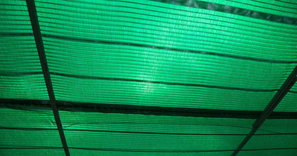Garden sun shade cloth or shade net sun light protecting for agriculture or car parking.