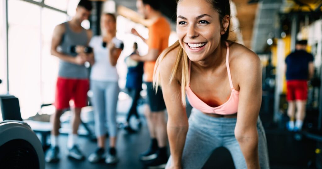 Close up image of attractive fit