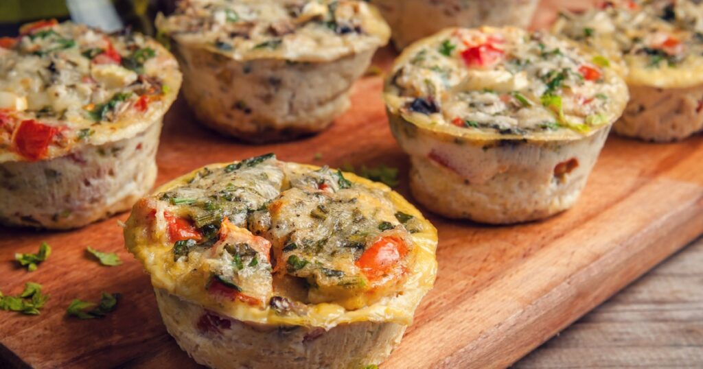 number of delicious egg vegetable muffins