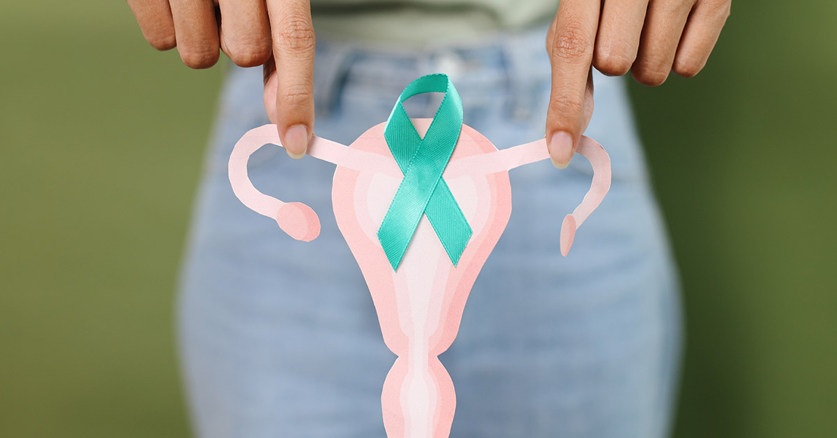 uterine cancer awareness cancer ribbon
