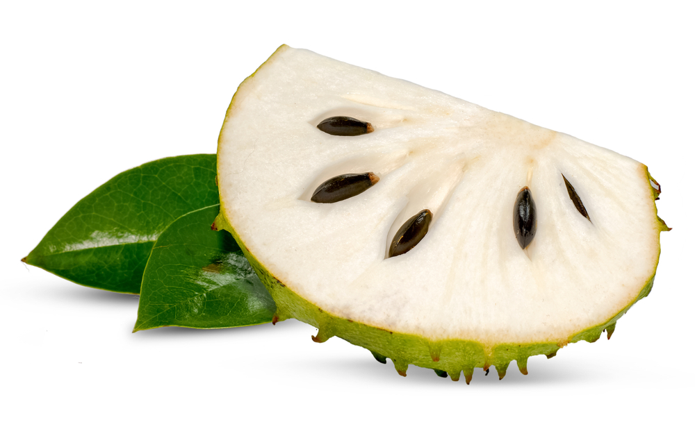 Soursop, Prickly Custard Apple isolated on white 
