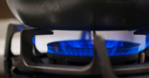 gas stove close up of flame