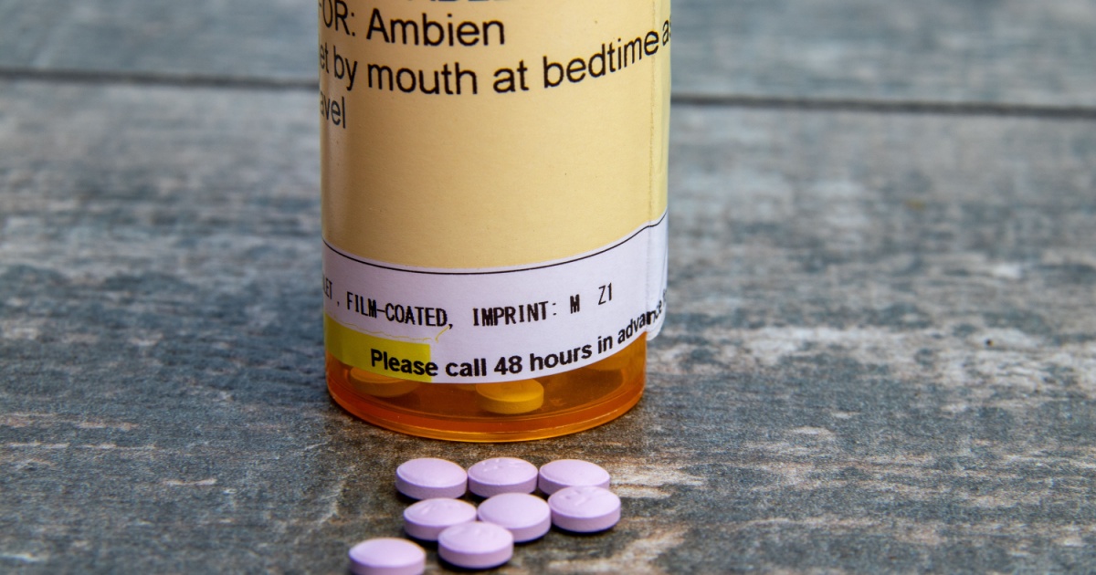 Spilled Bottle of Ambien Pills