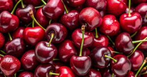 close up of various cherries
