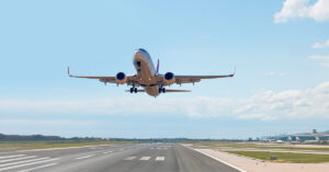 This is Why Two People Are Buried in Graves at The Savannah Airport in The US airplane taking off