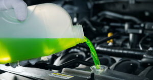 pouring green antifreexe
