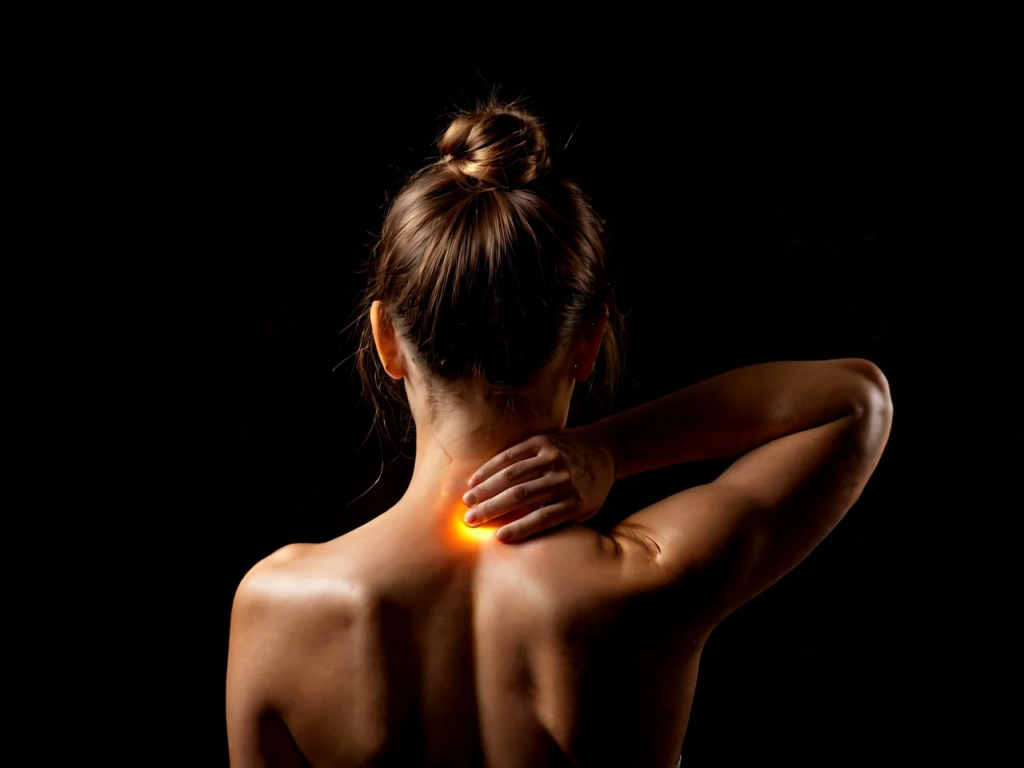 woman having pain in their neck