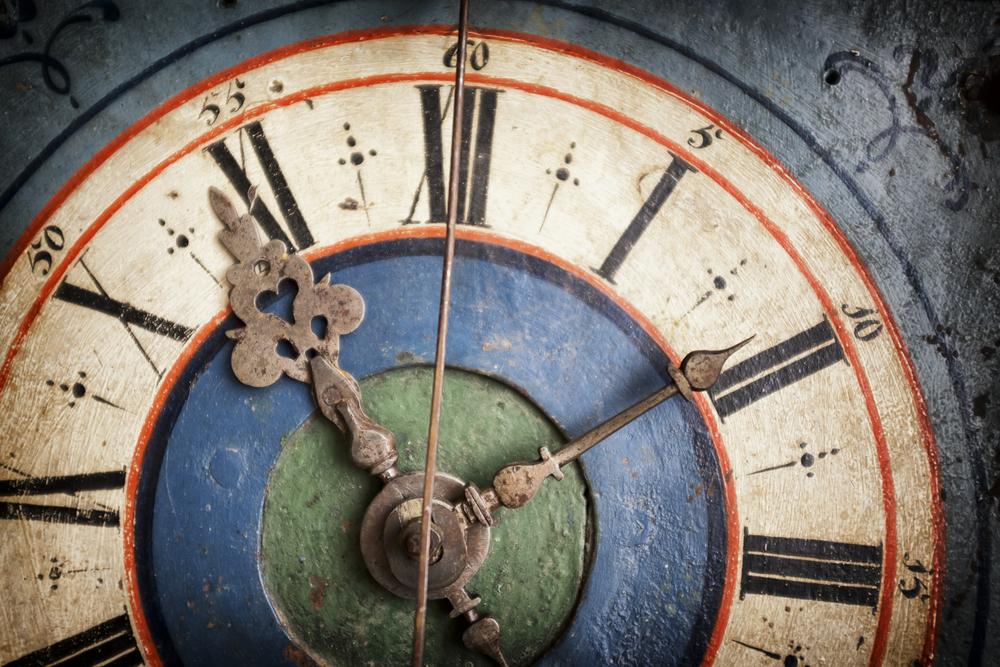 old antique clock - close up
