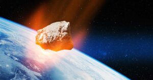 asteroid entering earths atmosphere