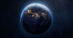 A Previously Unseen Radiation Belt is Now Enveloping Earth illustration of Earth seen from space