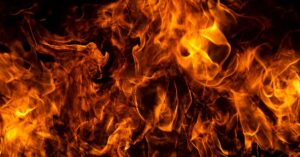 fire with black background