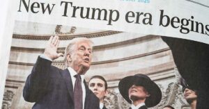 Since Sitting Behind Trump at His Inauguration, These Billionaires Have Lost a Shocking Amount of Their Net Worth President Trump news paper clipping