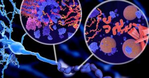 How New Research Is Targeting Toxic Tau Protein in Alzheimer’s Disease Alzheimer's disease: Pathological Tau protein (red-orange) phosphorylation (yellow) leads to disintegration of microtubuli and aggregation to neurofibrillary tangles (orange) in a neuron axon