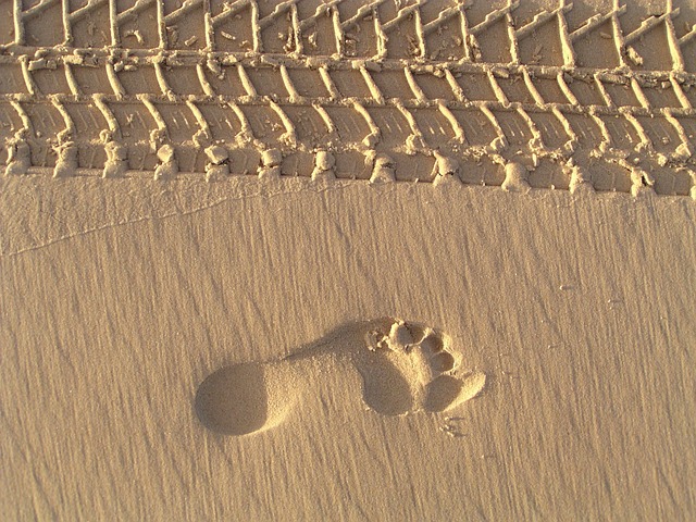 footprint in sand