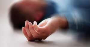Research Uncovers Nearly 5-Fold Jump in Hospitalizations for Common Cause of Stroke man laying on floor passed out. Medical emergency