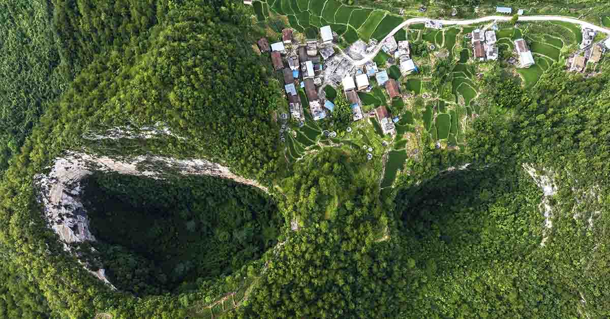 Giant Sink Hole in China