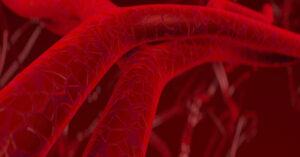 3D rendering close up of arteries