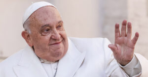 In His Last Moments, Pope Francis Made One Final, Touching Gesture to a Nurse Pope Francis waving