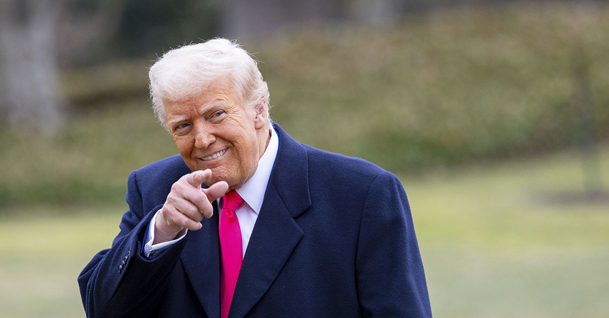 President Trump pointing finger