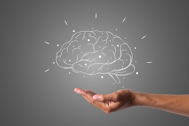 brain floating above hand