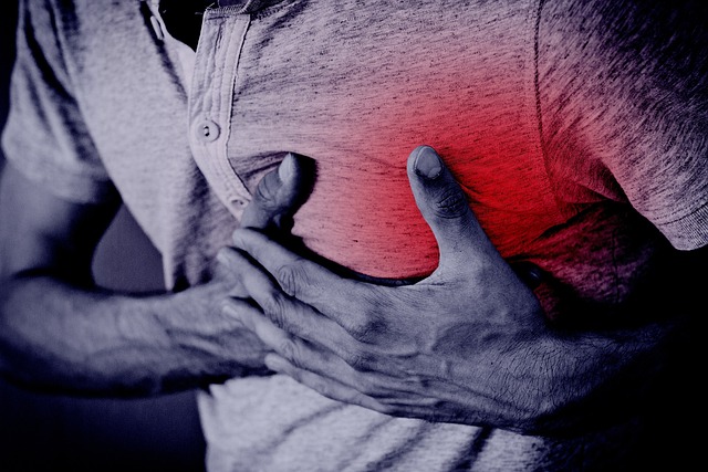 man with chest pain