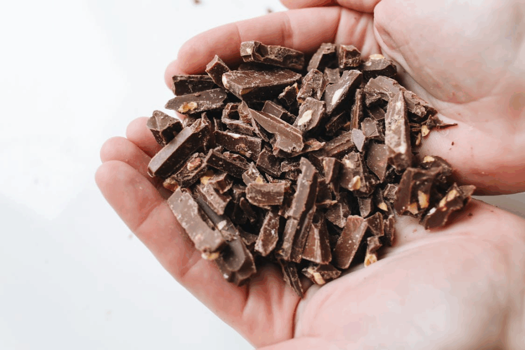 Close-Up Photo Of Chopped Chocolates