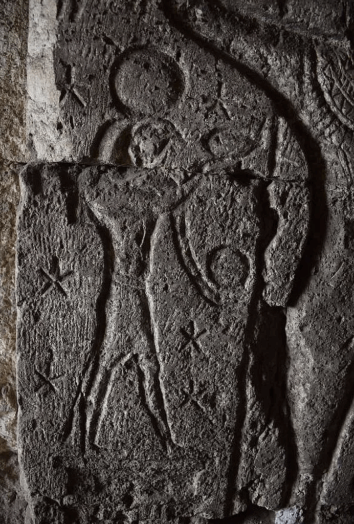 ancient marking on wall stones