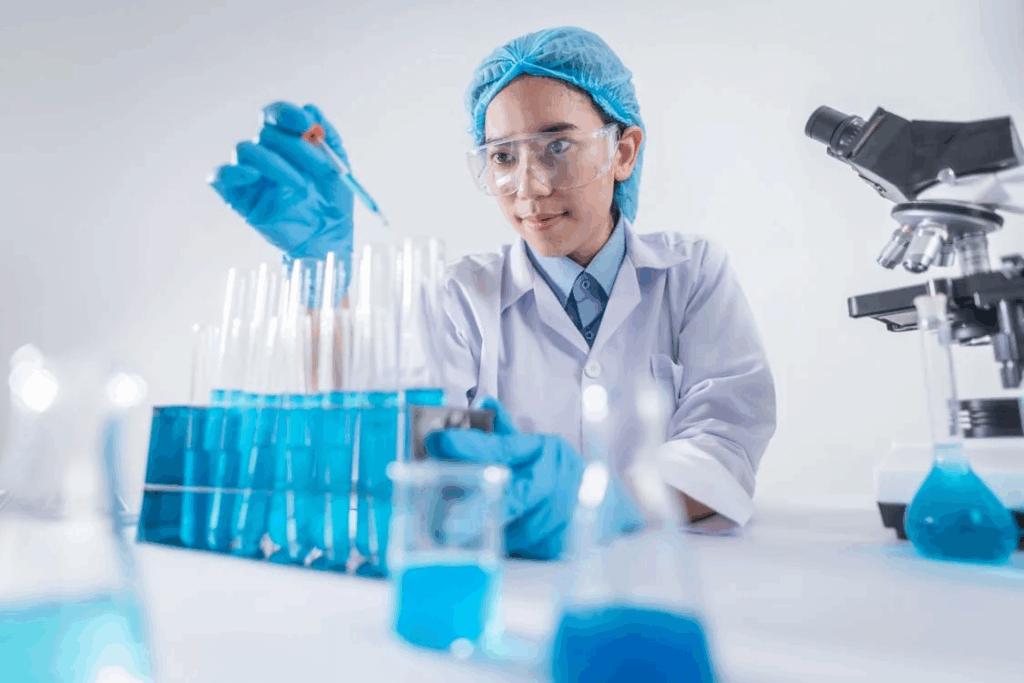 Photo Of Female Scientist Working On Laboratory