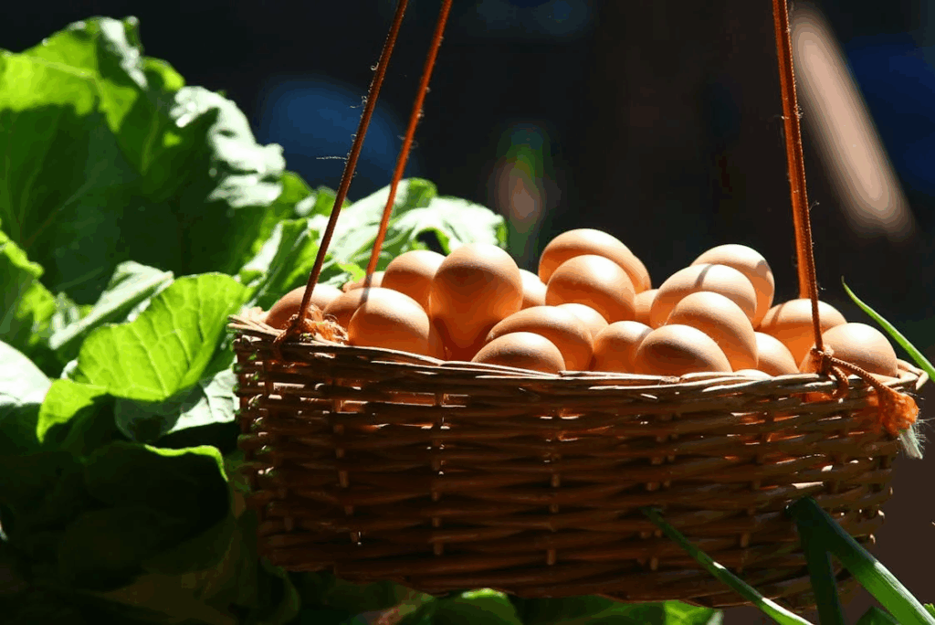 eggs in a basket