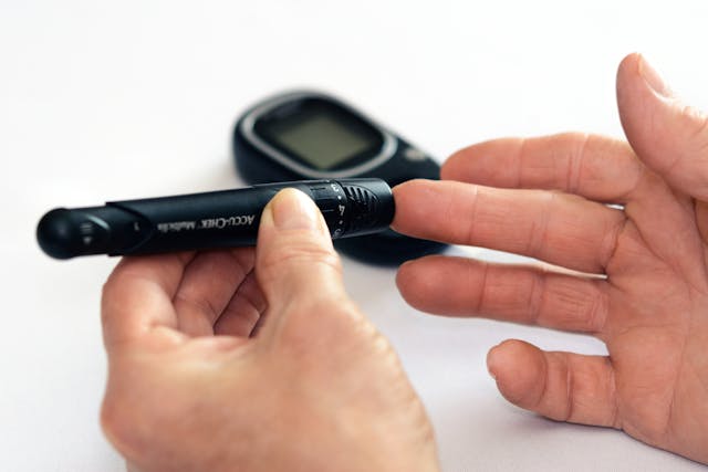 checking blood sugar