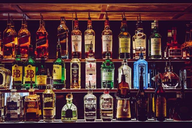 bottles of alcohol