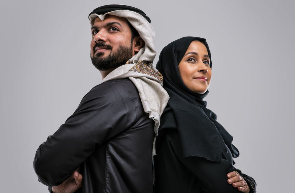 Middle eastern couple portraits