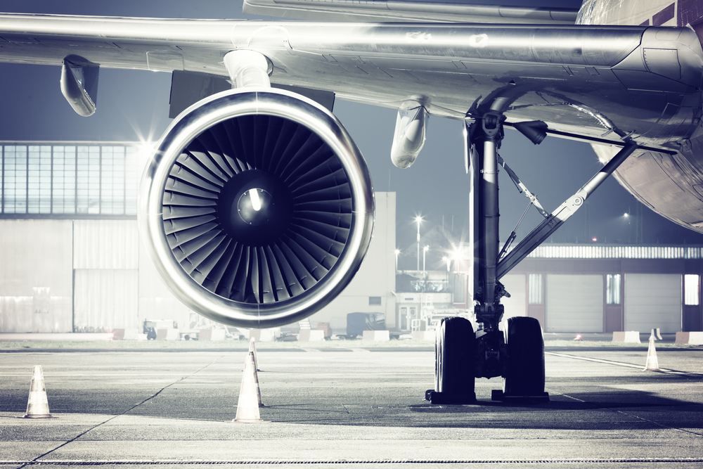 a airplane turbine detail
