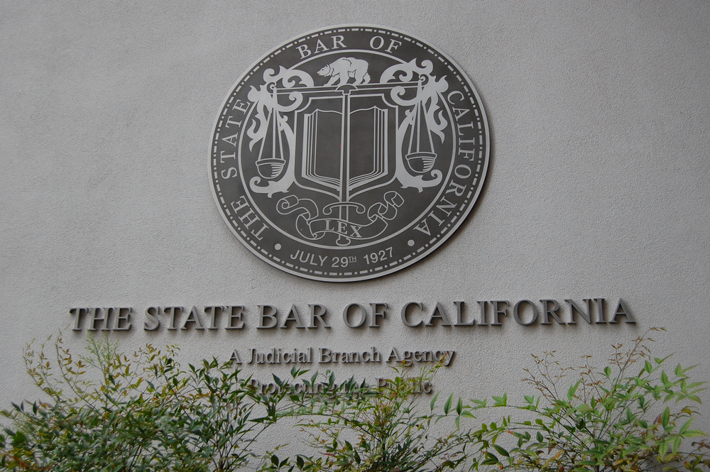 Los Angeles, California/USA - March 5, 2020: The State Bar of California established in 1927 an agency of the Supreme Court which grants law licenses for lawyers and disciplines attorneys