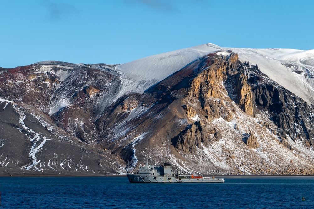 Deception Island, Antarctica. Inactive volcano