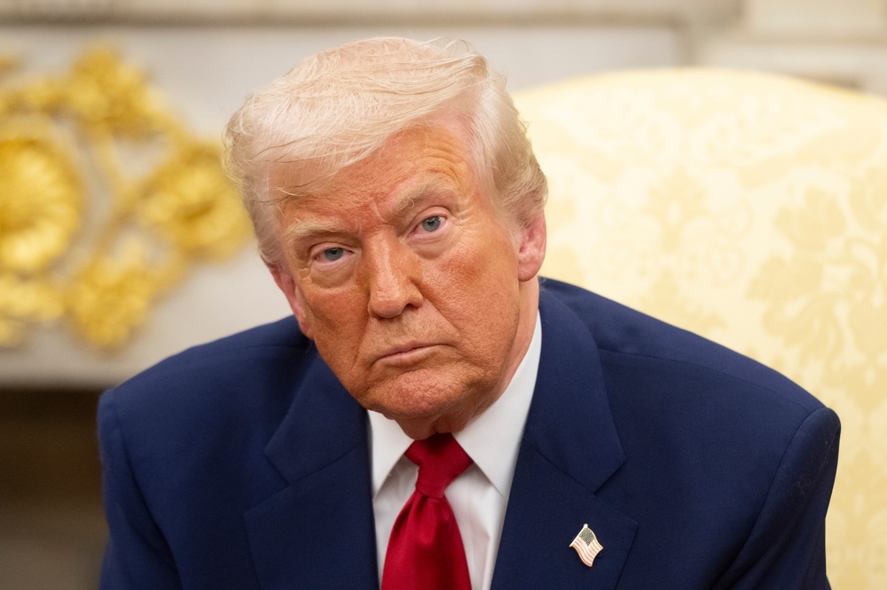 WASHINGTON D.C., USA - April 7, 2025: United States President Donald Trump meets with Israeli Prime Minister Benjamin Netanyahu in the White House in Washington DC.
