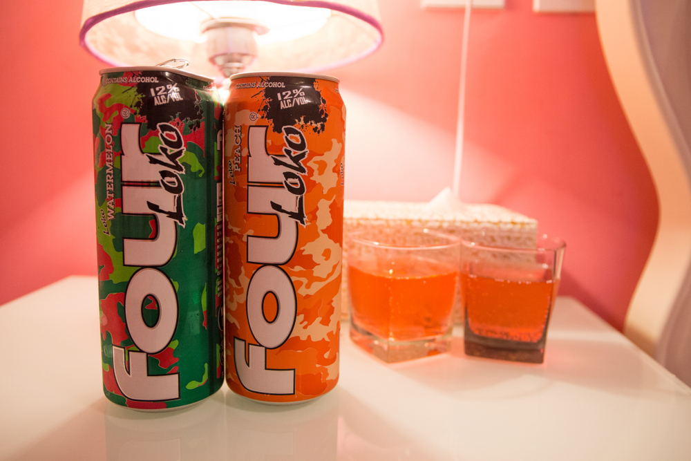 BEIJING, CHINA, SEPTEMBER, 2016: two cans of FOUR LOKO on the table