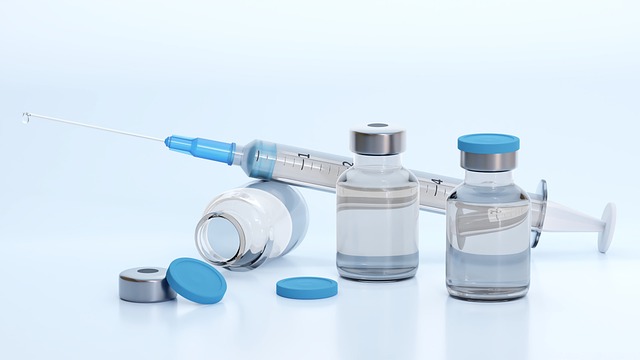 syringe and vaccine